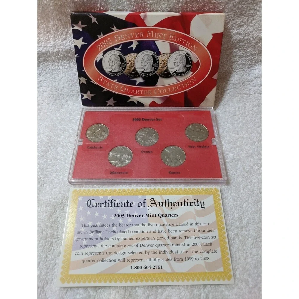 2005 Denver Mint Edition State Quarter Collection Brilliant Uncirculated